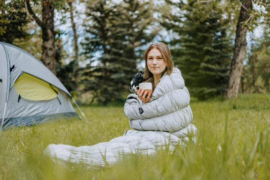 Black Goose Down Sleeping Bag for Camping